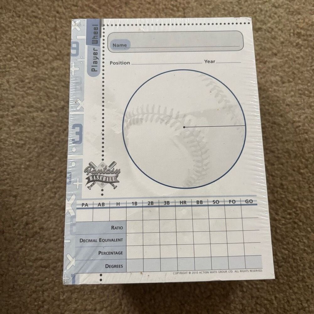 Fantasy Baseball Player Wheel Blank Cards